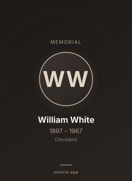 Memorial portrait of William White