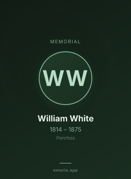 Memorial portrait of William White