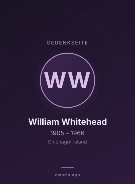 Gedenkportrait von William Whitehead