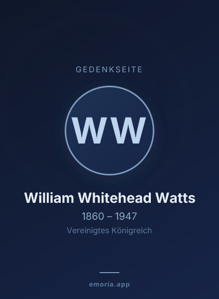 Gedenkportrait von William Whitehead Watts