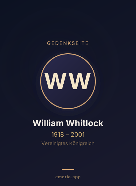 Gedenkportrait von William Whitlock