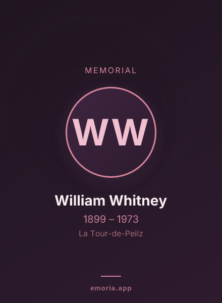 Memorial portrait of William Whitney