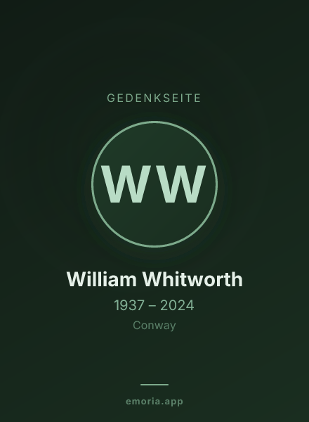 Gedenkportrait von William Whitworth