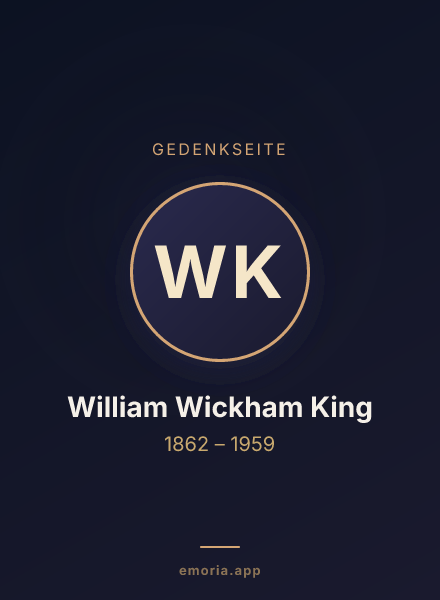 Gedenkportrait von William Wickham King