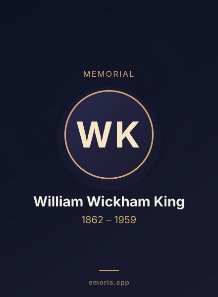 Memorial portrait of William Wickham King