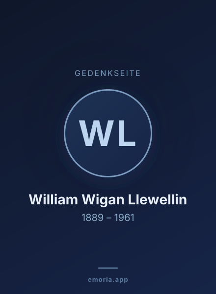 Gedenkportrait von William Wigan Llewellin