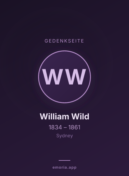 Gedenkportrait von William Wild