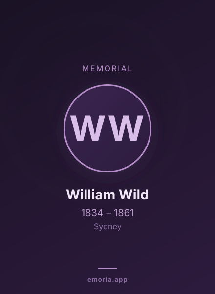 Memorial portrait of William Wild