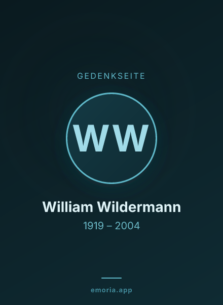 Gedenkportrait von William Wildermann