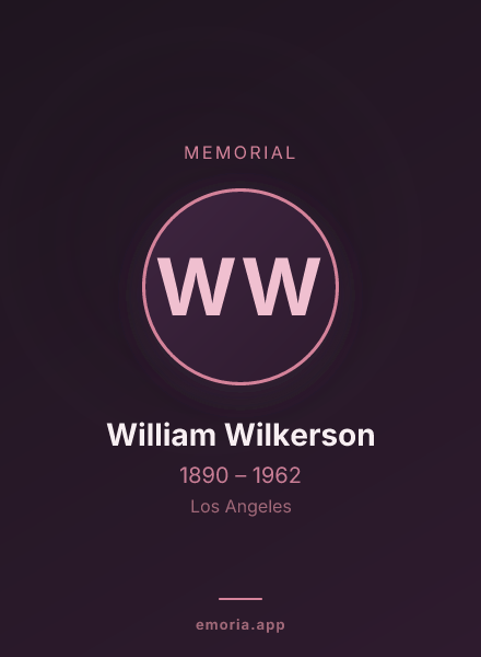 Memorial portrait of William Wilkerson