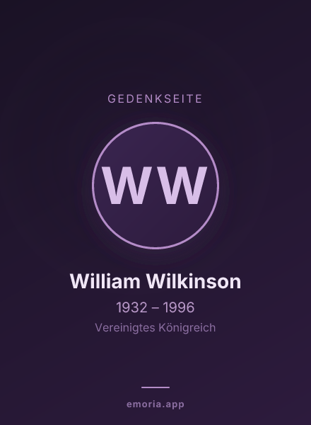 Gedenkportrait von William Wilkinson
