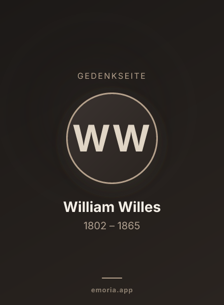 Gedenkportrait von William Willes