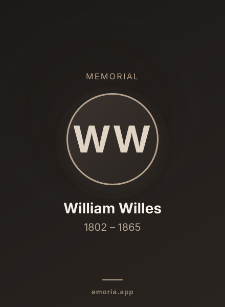 Memorial portrait of William Willes