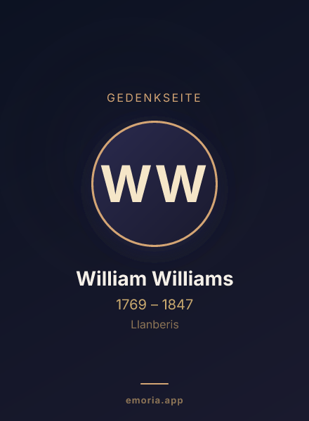 Gedenkportrait von William Williams