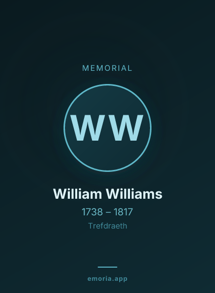 Memorial portrait of William Williams