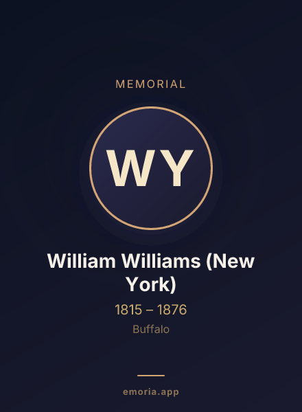 Memorial portrait of William Williams (New York)