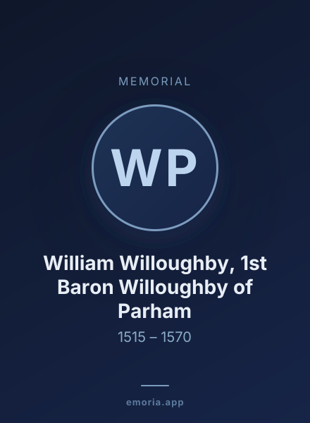 Memorial portrait of William Willoughby, 1st Baron Willoughby of Parham