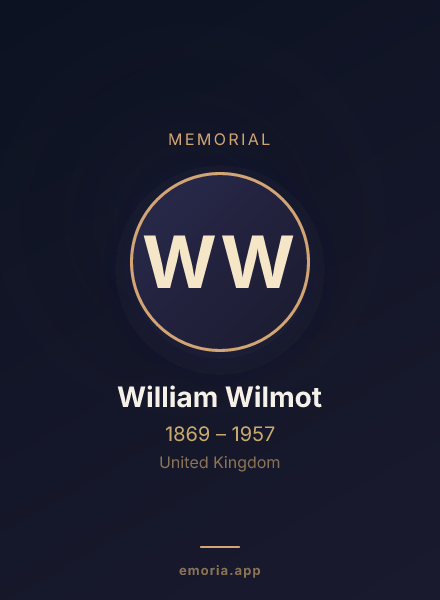 Memorial portrait of William Wilmot