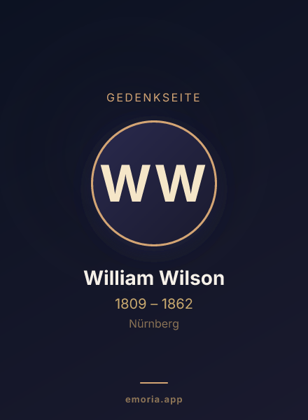 Gedenkportrait von William Wilson