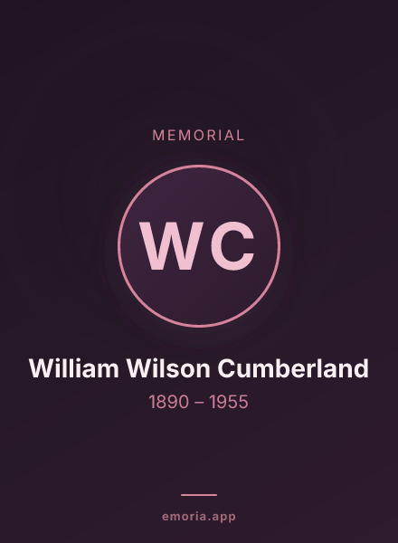 Memorial portrait of William Wilson Cumberland