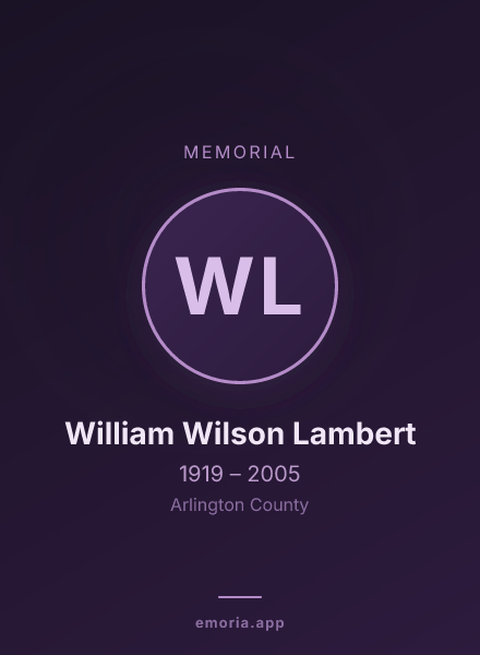 Memorial portrait of William Wilson Lambert