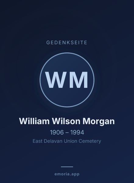 Gedenkportrait von William Wilson Morgan