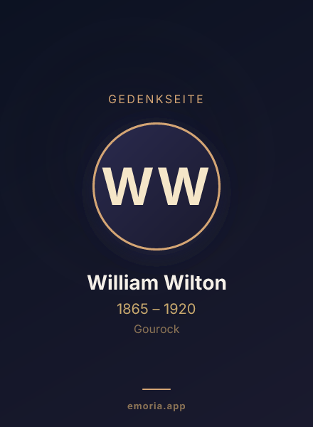 Gedenkportrait von William Wilton