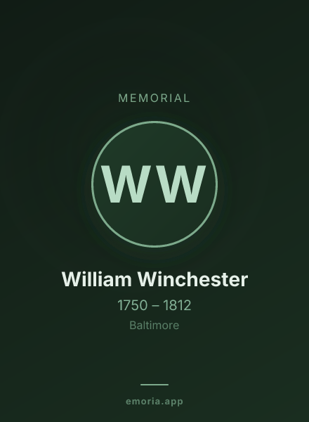 Memorial portrait of William Winchester