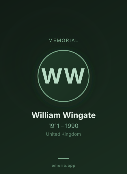 Memorial portrait of William Wingate