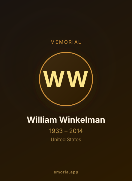 Memorial portrait of William Winkelman