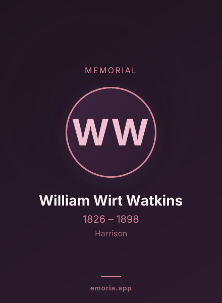 Memorial portrait of William Wirt Watkins