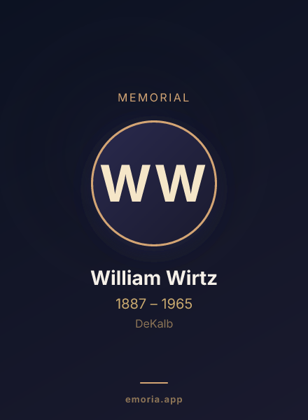 Memorial portrait of William Wirtz
