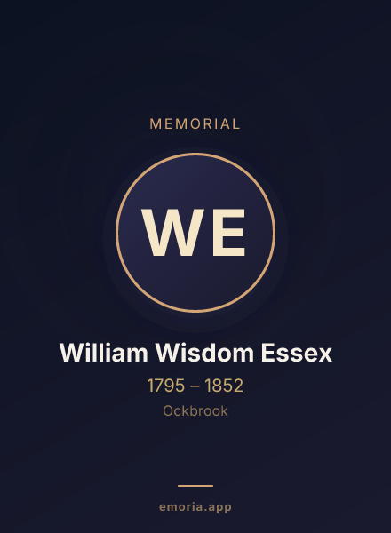 Memorial portrait of William Wisdom Essex