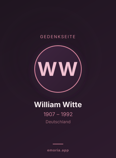 Gedenkportrait von William Witte
