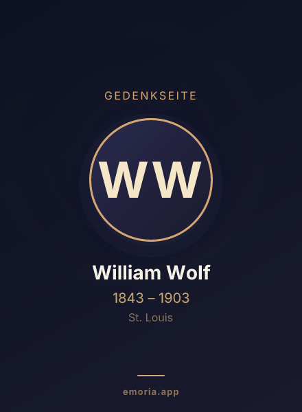 Gedenkportrait von William Wolf