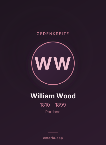 Gedenkportrait von William Wood