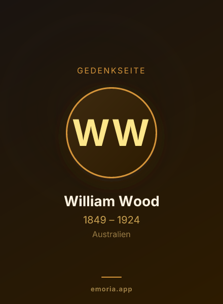 Gedenkportrait von William Wood