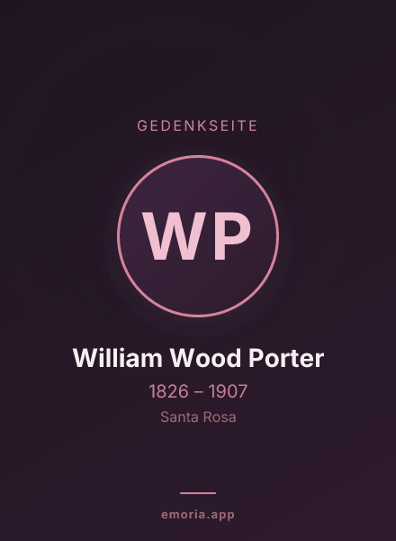 Gedenkportrait von William Wood Porter