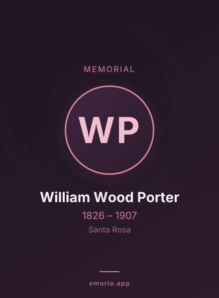 Memorial portrait of William Wood Porter