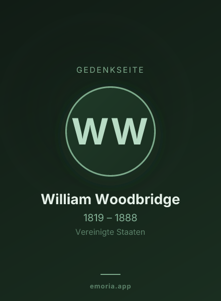 Gedenkportrait von William Woodbridge