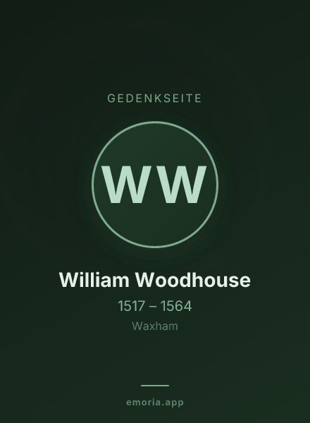 Gedenkportrait von William Woodhouse
