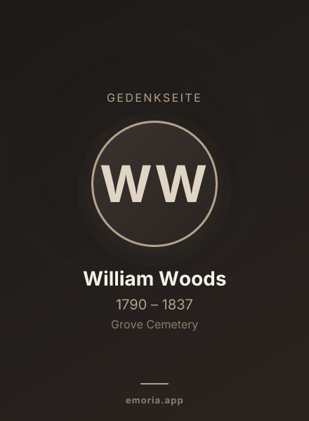 Gedenkportrait von William Woods