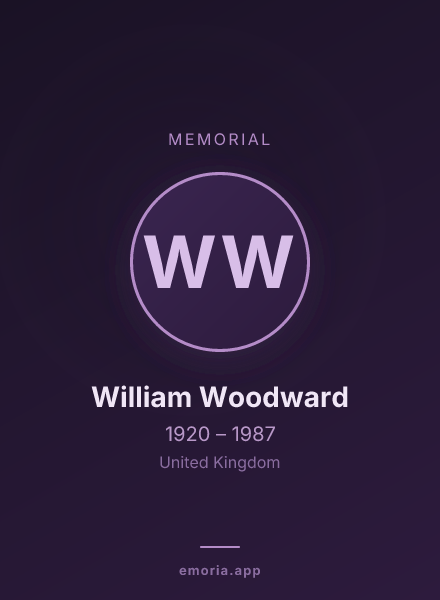Memorial portrait of William Woodward