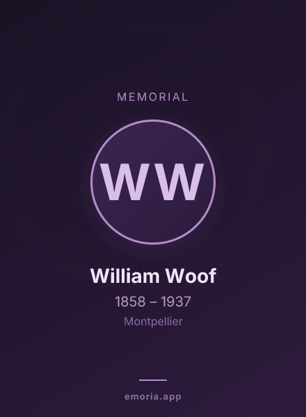 Memorial portrait of William Woof