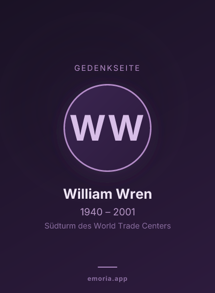 Gedenkportrait von William Wren