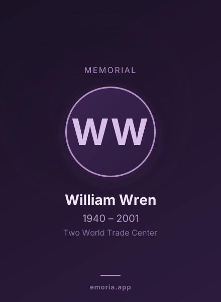 Memorial portrait of William Wren