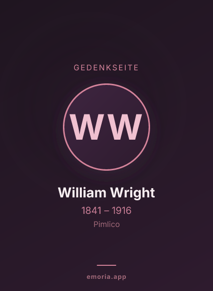 Gedenkportrait von William Wright