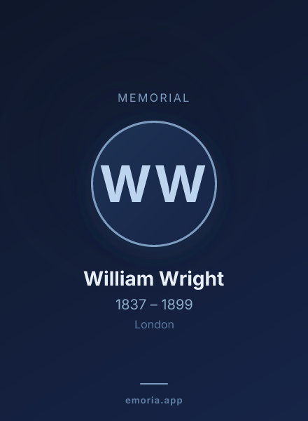 Memorial portrait of William Wright