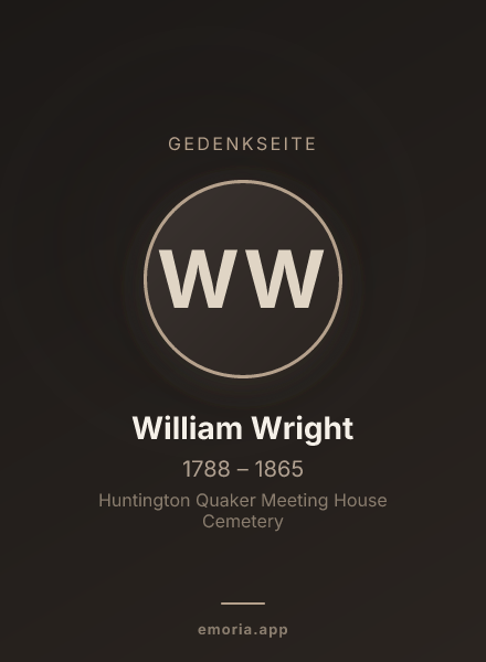 Gedenkportrait von William Wright