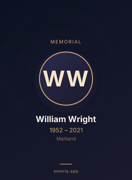Memorial portrait of William Wright